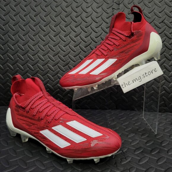 Adidas Adizero Primeknit Red / White Football Cleats Men's Sz 10.5 HP8745 NWOB